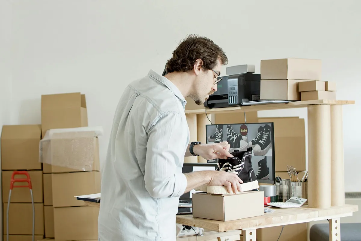 Business owner reviewing ecommerce agency proposals on a desk