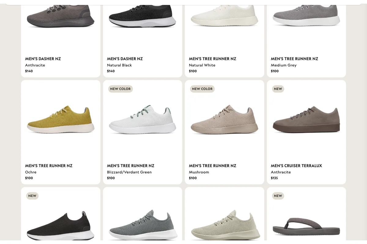shopify collection page product grid