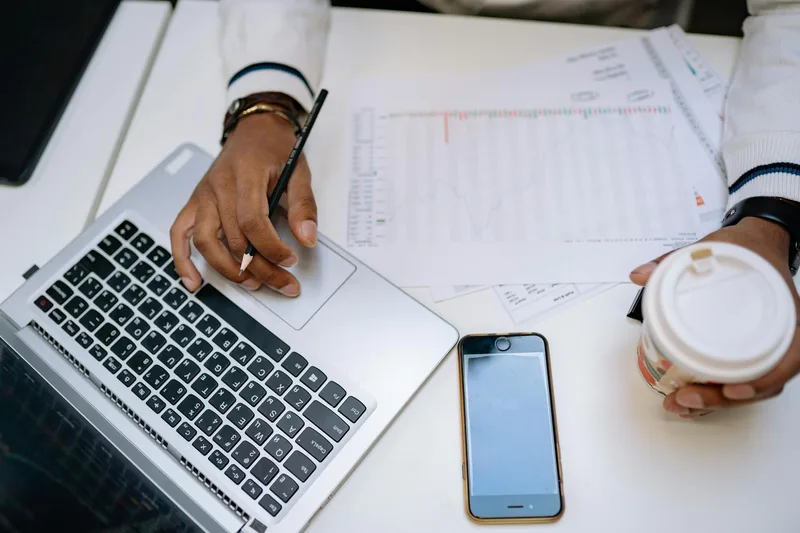 ecommerce founder reviewing conversion data and revenue growth metrics
