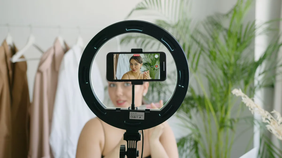 host presenting a product during a tiktok shop live selling broadcast